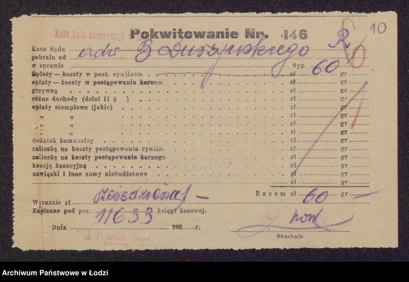 Obraz 12 z jednostki "Henryk Świrski, Szymon Windman, Icek Blas- kupno i sprzedaż przędzy"