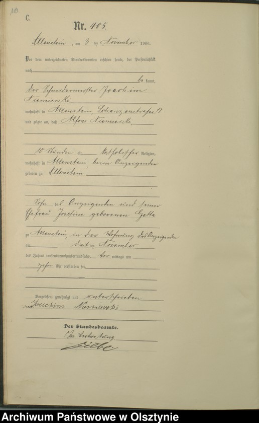 image.from.unit.number "Sterbe-Haupt-Register Tom II, Nr 398-510"