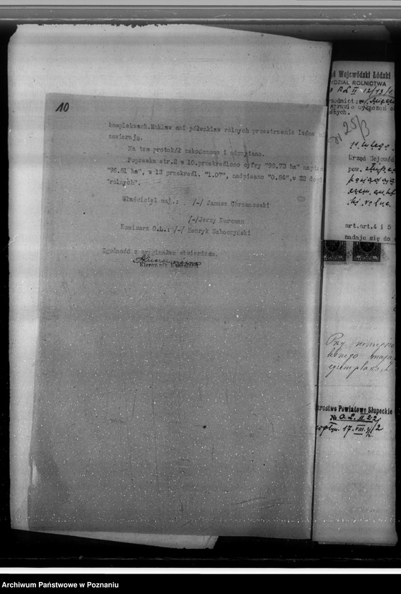 Obraz 14 z jednostki "Majątek Mieczownica powiat koniński wyłączenie obszarów leśnych w związku z wykonaniem reformy rolnej"