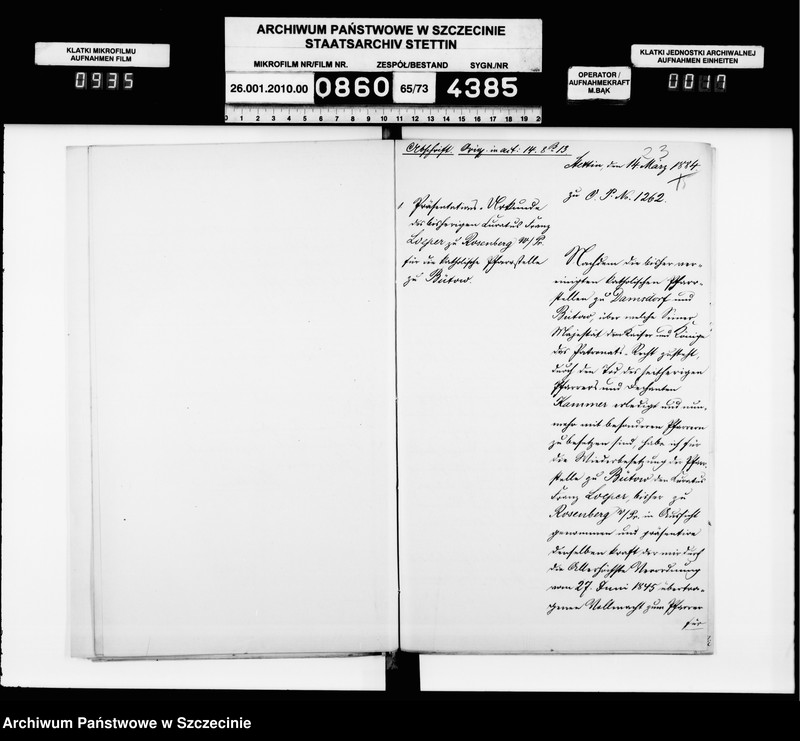 Obraz 18 z jednostki "Katholische Pfarrselle in Bütow"