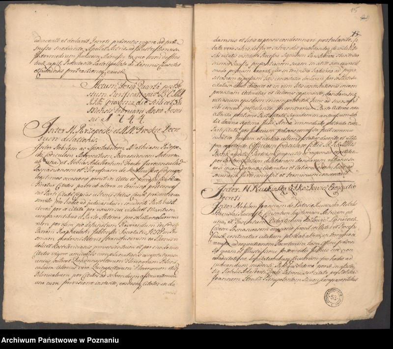 Obraz 16 z jednostki "Prothocollum officii consularis civitatis Posnaniae."