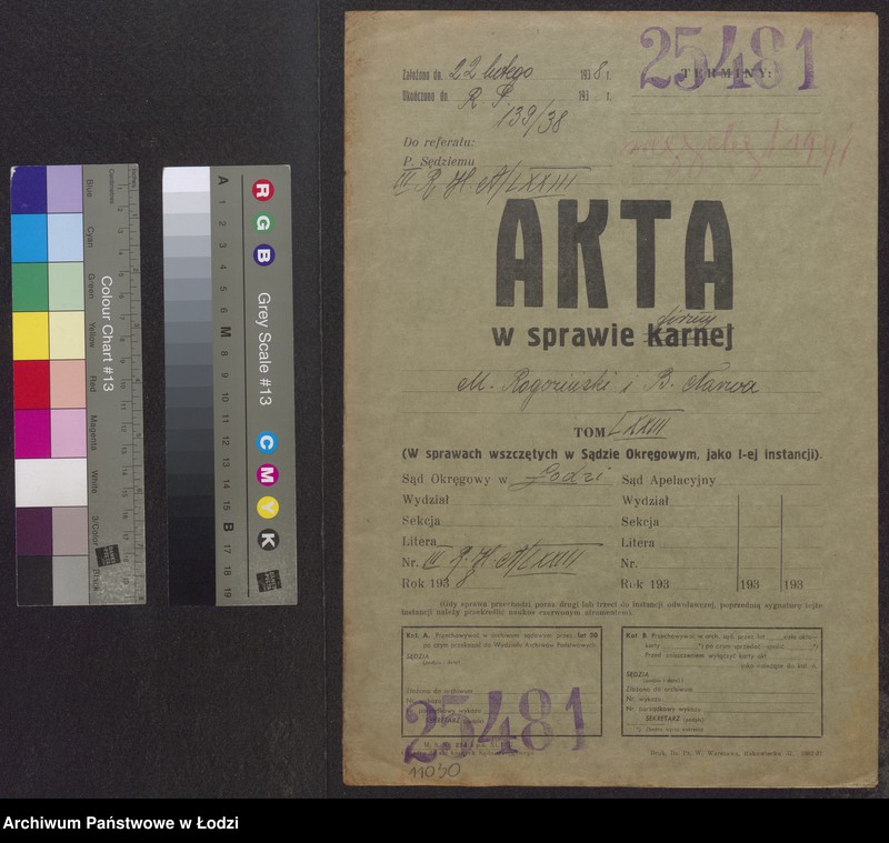 Obraz 2 z jednostki "Mordka Rogoziński, Beniamin Narwa- wyrób i sprzedaż przędzy"