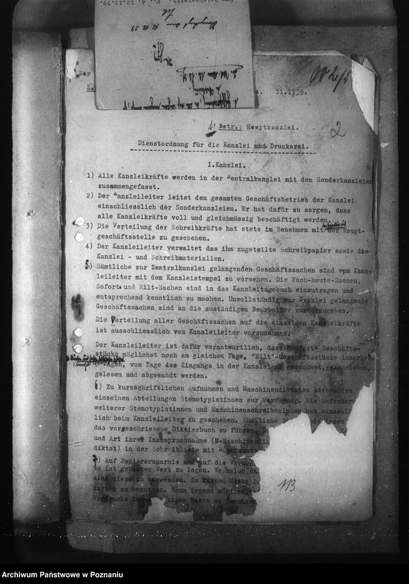 Obraz 6 z jednostki "Przepisy kancelaryjne i korespondencja w sprawie organizacji kancelarii"