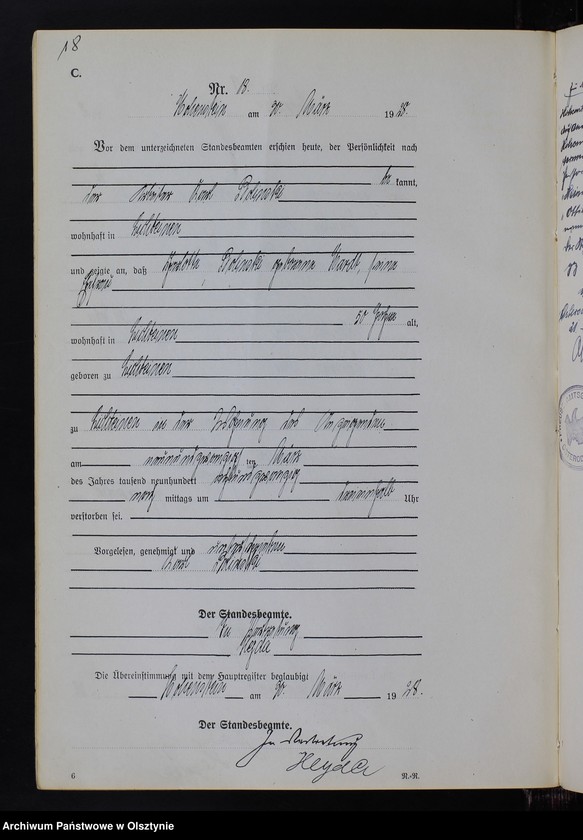 image.from.unit.number "Sterbe-Neben-Register Nr 1 - 85"