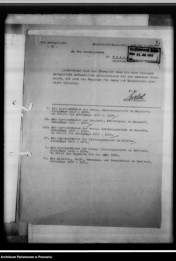 Obraz 6 z jednostki "[Wykaz ksiąg kościelnych z powiatów gostyńskiego i rawickiego]"