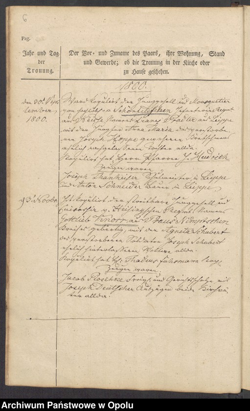 image.from.unit.number "Copulations-Buch von Osseg vom Jahre 1798 - [1873] [Kościół filialny w Osieku Grodkowskim parafii rzymskokatolickiej w Lipowej]"