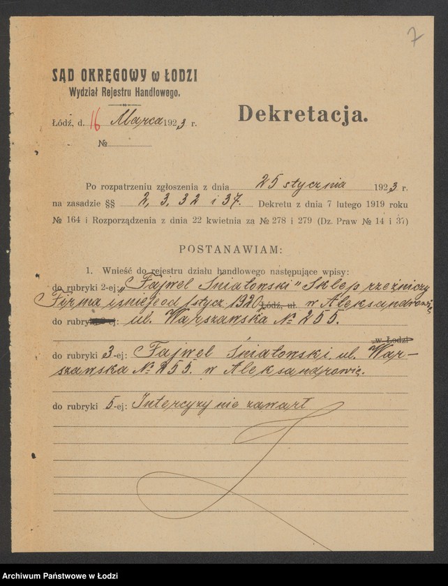 Obraz 9 z jednostki "Fajwel Śniatowski- sklep rzeźniczy"