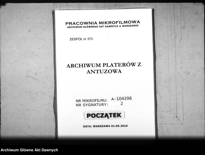 Obraz z zespołu "Archiwum Platerów z Antuzowa"