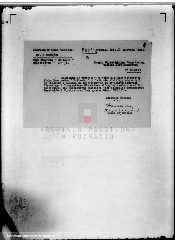 Obraz 8 z jednostki "/Klub Sportowy,,Britania" w Poznaniu/"