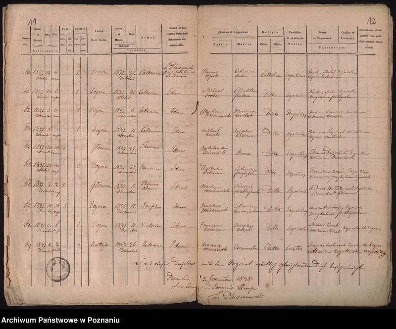 Obraz 8 z jednostki "Księga urodzeń, małżeństw i zgonów"