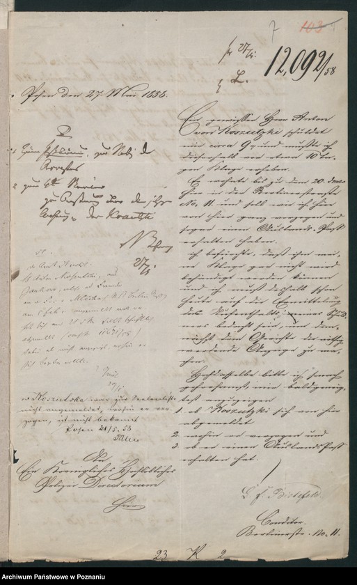 Obraz 11 z jednostki "A. betr. Familie von Koszutski"