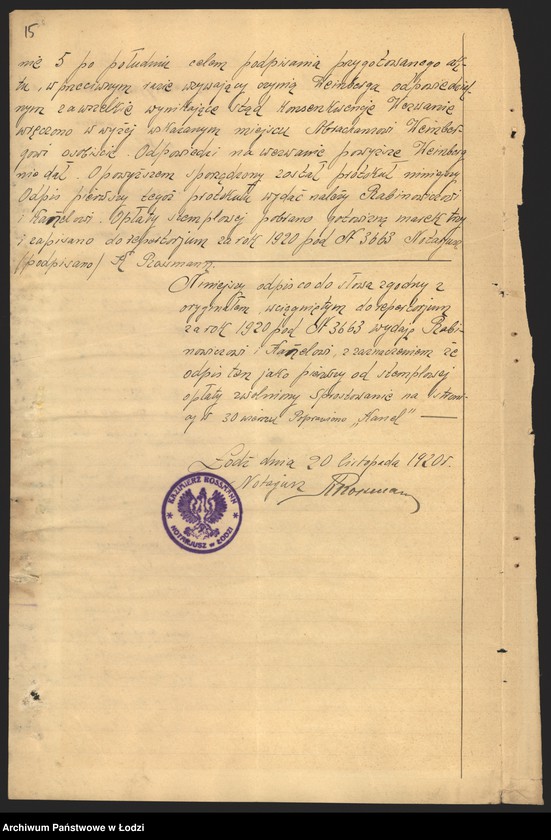 Obraz 17 z jednostki "„Józef Rabinowicz i s-ka” – wyrób i sprzedaż przędzy"