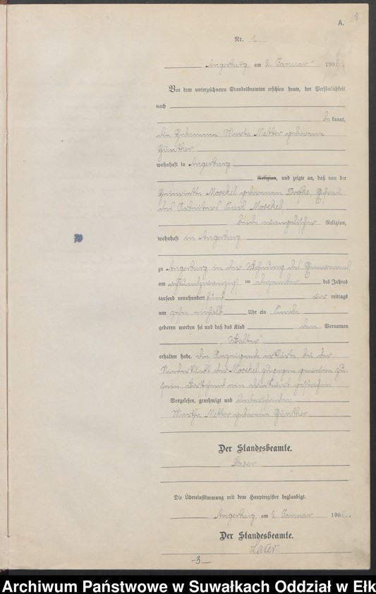 image.from.unit.number "Geburts-Neben-Register des Preussischen Standes-Amtes Angerburg Kreis Angerburg"