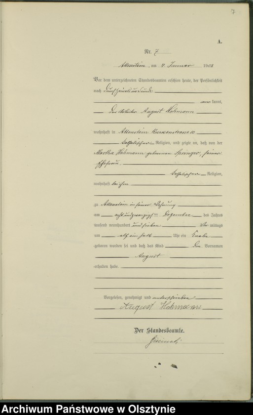 image.from.unit.number "Geburts-Haupt-Register Tom I, Nr 1-398"