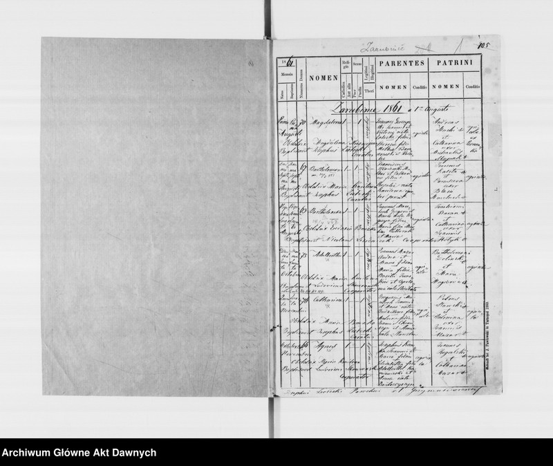 image.from.unit.number "Parafia: Ostapie (Grzymałów)*. Dekanat: Skałat. Księga metrykalna urodzeń tylko dla wsi Zarubińce. Tom I."