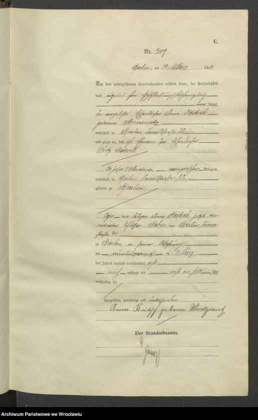 image.from.unit.number "Sterbe-Haupt-Register Breslau IV 1908 Band 2"