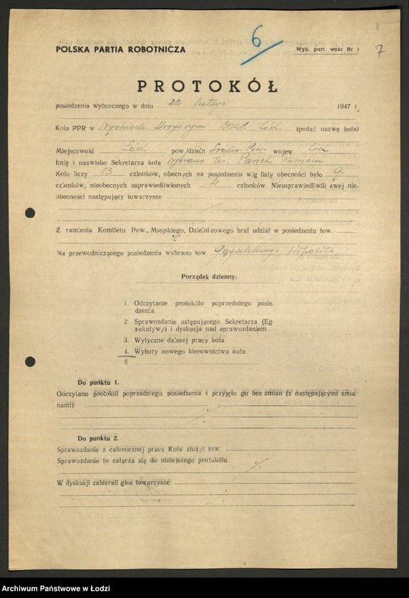 Obraz 8 z jednostki "Protokoły wyborcze kandydatów na konferencję dzielnicową"