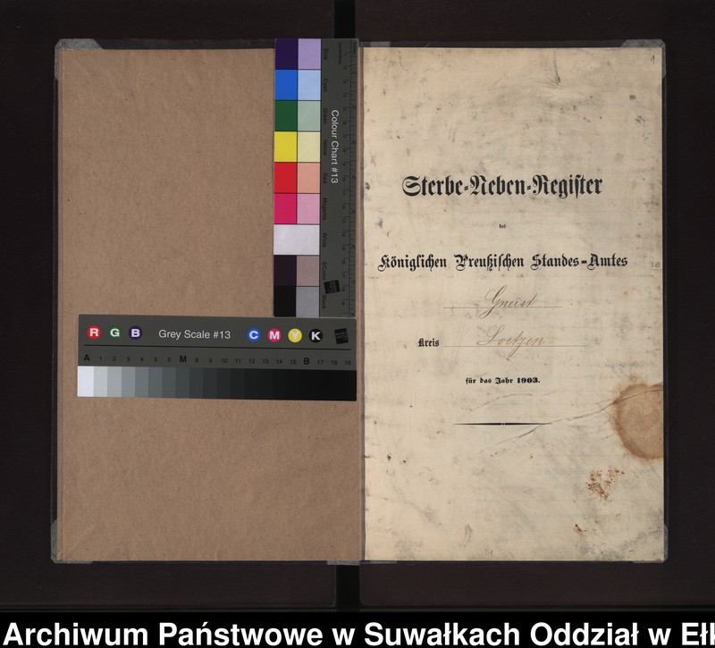 image.from.unit.number "Sterbe-Neben-Register des Königlichen Preussischen Standes-Amtes Gneist Kreis Loetzen"