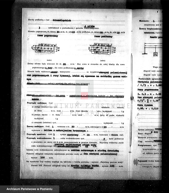 Obraz 10 z jednostki "Zarząd Miejski Szamocin, rzeźnia miejska zatwierdzenie kotła nr fabr.6392, woj. 6835"