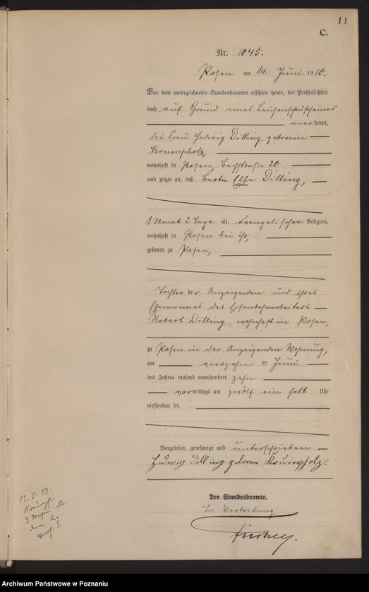 Obraz 12 z jednostki "Księga miejscowa zgonów tom III [Rejestr główny zgonów]"