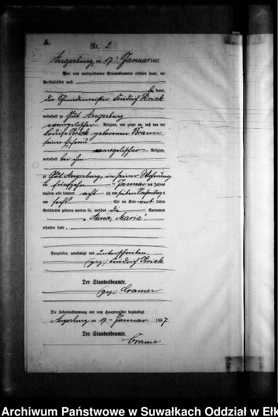 image.from.unit.number "Geburts-Neben-Register des Preussischen Standes-Amtes Kehlen Kreis Angerburg"