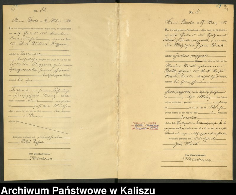 Obraz 19 z jednostki "[Księga urodzeń]"