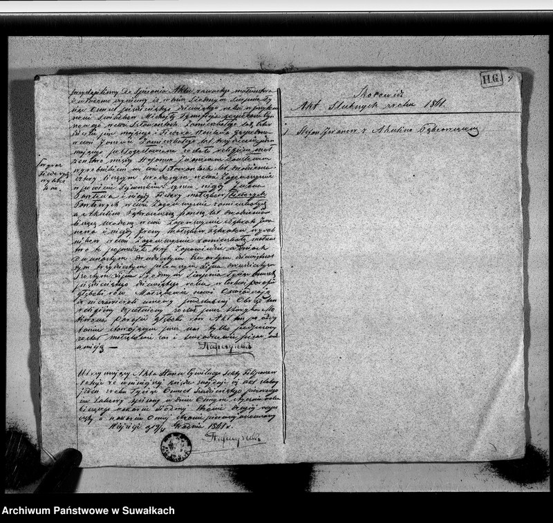 image.from.unit.number "Duplikat Akt Urzędnika Stanu Cywilnego Sekty Filiponów Gminy Wiejsieje Szławaty i Łosewicze i Prepanty z r. 1861"