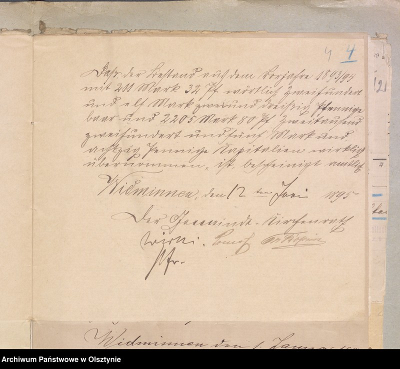 image.from.unit.number "Einnahme und Ausgabe Beläge der Kirchspiels Schulkasse zu Widminnen"