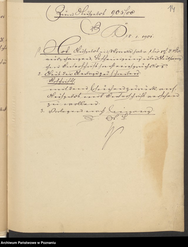 Obraz 16 z jednostki "Die von den Verlobten beigebrachten Urkunden zur Eheschliessung pro 1901. Vol II"