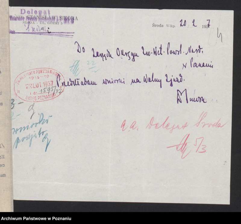 Obraz 7 z jednostki "Środa - akta delegata powiatowego."