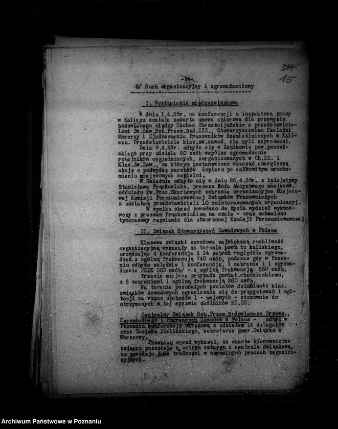 Obraz 19 z jednostki "Sprawozdania ze stanu bezpieczeństwa za miesiąc kwiecień-maj-czerwiec 1938 r."