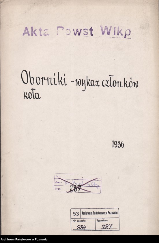 Obraz 3 z jednostki "Oborniki - wykaz członków koła."