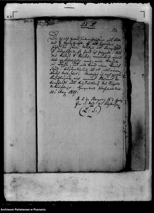 Obraz 18 z jednostki "Die Entlassung und Pensionierung des Herrn Oberförsters von Wyrzykowski zu Moschin /Mosina/."