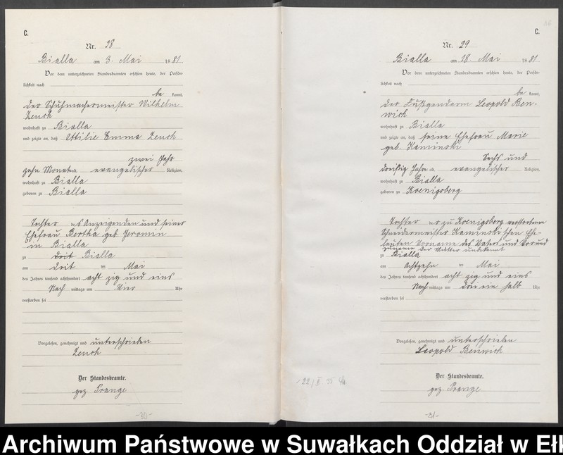 image.from.unit.number "[Sterbe-Haupt-Register des Königlich Preussischen Standes-Amtes Bialla Kreis Johannisburg]"