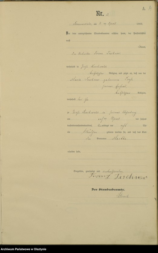 image.from.unit.number "Geburts-Haupt-Register Nr 1 - 71"