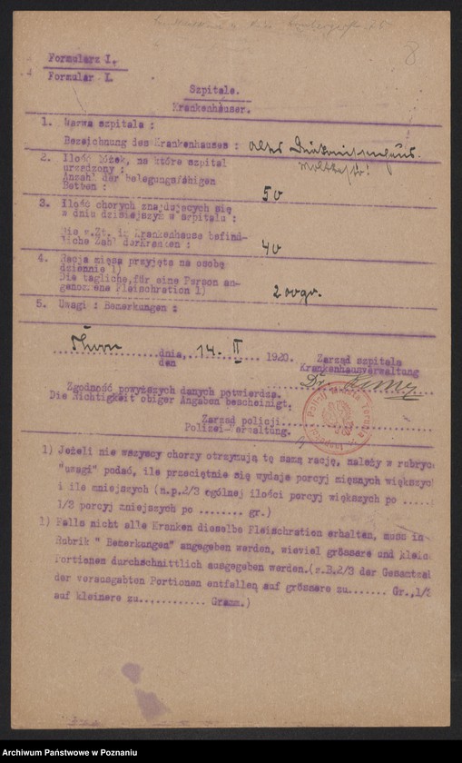 Obraz 10 z jednostki "[Wykazy zakładów dobroczynnych w Toruniu w związku z racjonowaniem żywności]"