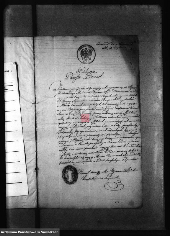 image.from.unit.number "Dowody do aktów zaślubionych z roku 1867 z parafii Filipowskiej"