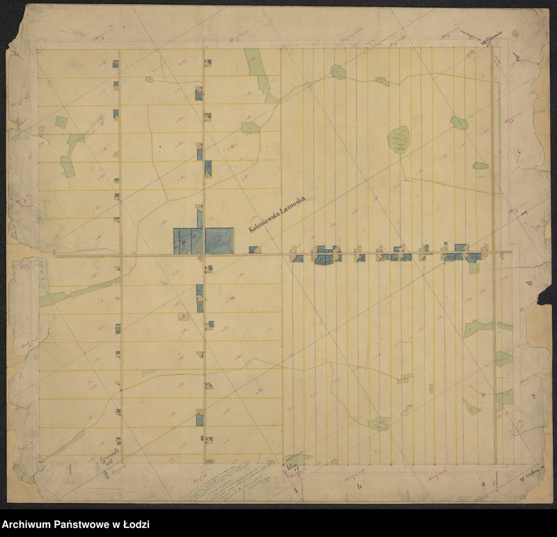 Obraz 2 z jednostki "Plan kolonii Wola Łaznowska w ekonomii rządowej Łaznów ..."