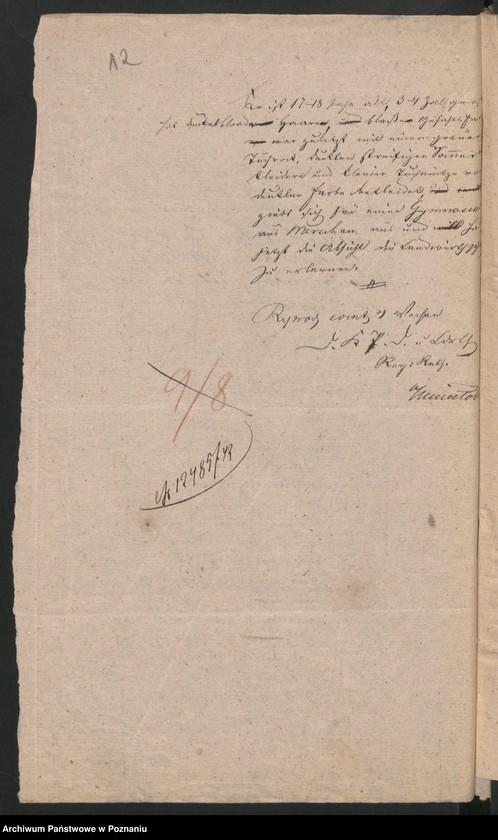 Obraz 15 z jednostki "A. betr. den Gymnasiasten Wladislaus von Biernacki"