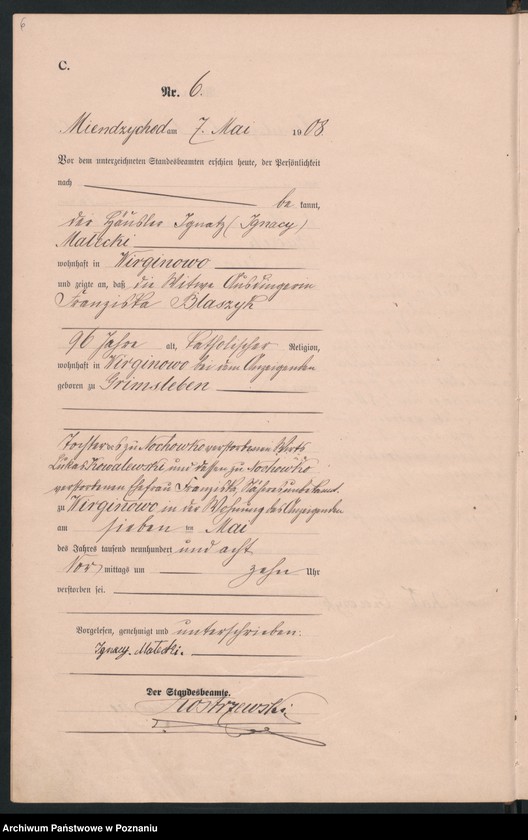 Obraz 9 z jednostki "Sterbe-Haupt-Register"