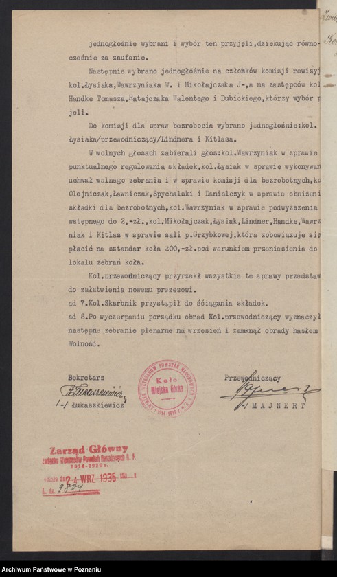 Obraz 17 z jednostki "Miejska Górka, powiat Rawicz - akta koła."