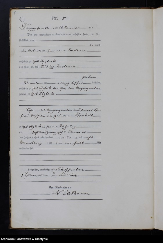 image.from.unit.number "Sterbe-Haupt-Register Nr 1 - 100"