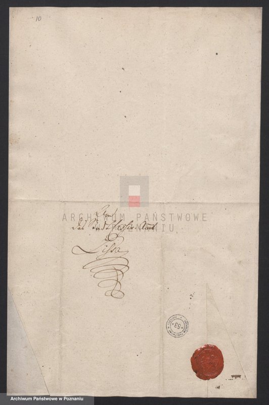 Obraz 13 z jednostki "Korespondencja - zarządzanie władzy zwierzchniej miasta Leszna w sprawach administracyjno - porządkowych i finansowych; język niemiecki"