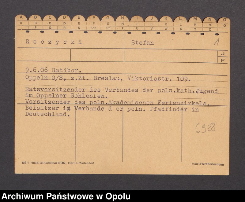 Obraz 3 z jednostki "[Roczycki Stefan, ur. 9.6.1906 Ratibor]"