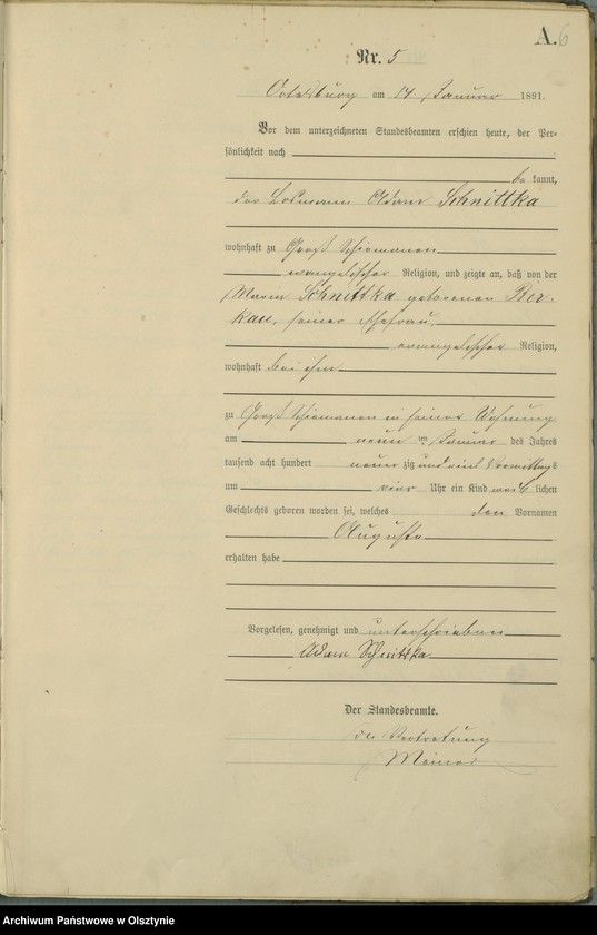 image.from.unit.number "Geburts-Haupt-Register Nr 1 - 99"