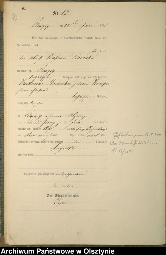 image.from.unit.number "Geburts-Haupt-Register Nr 1 - 22"