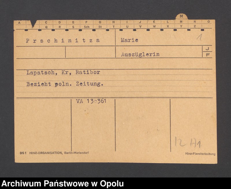 Obraz 3 z jednostki "[Prschinitza Marie, zam. Lapatsch]"