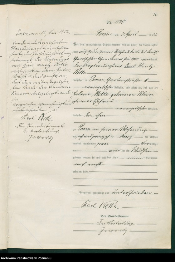 Obraz 14 z jednostki "Księga miejscowa urodzeń t. III"