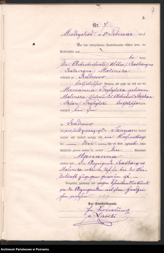 Obraz 10 z jednostki "Księga urodzeń"