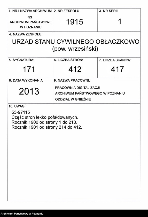 Obraz 1 z jednostki "Księga aktów urodzeń"